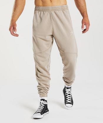 Men's Gymshark Power Washed Jogger Brown | NZ_3742SGL