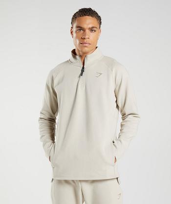 Men's Gymshark Rest Day 1/4 Zip Accessories Grey | NZ_3524QMA