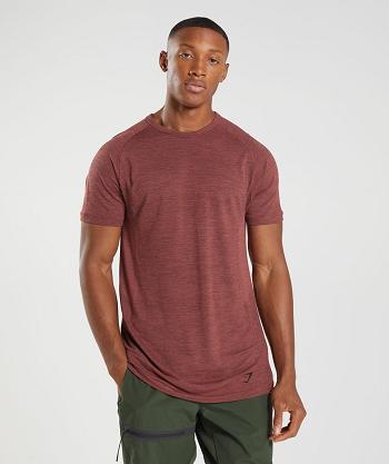 Men's Gymshark Retake Seamless T Shirts Rose Brown / Black | NZ_3218ZUT