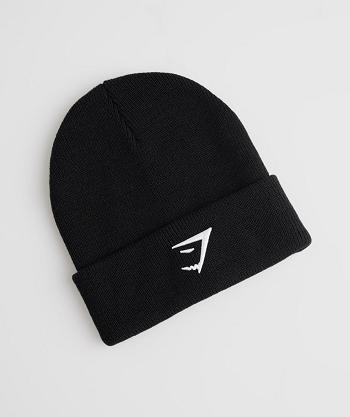 Men's Gymshark Sharkhead Hats Black | NZ_3805VRW
