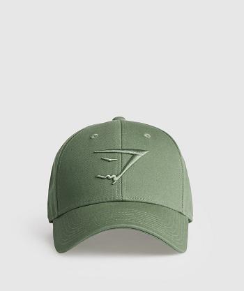 Men's Gymshark Sharkhead Hats Green | NZ_3832VRW
