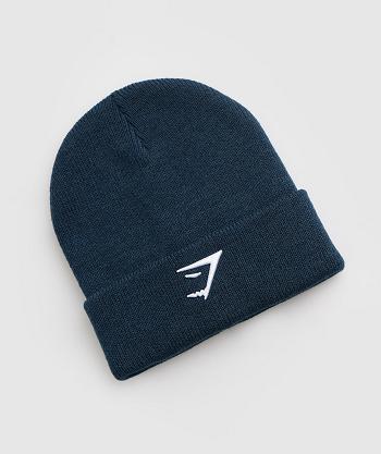 Men's Gymshark Sharkhead Hats Navy | NZ_3806BEX