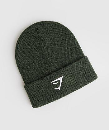 Men's Gymshark Sharkhead Hats Olive | NZ_3812RVD