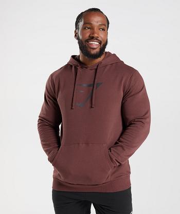 Men's Gymshark Sharkhead Infill Hoodie Pink Brown | NZ_3482SGL