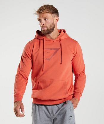 Men's Gymshark Sharkhead Infill Hoodie Red | NZ_3486HAP