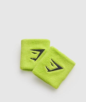 Men's Gymshark Sharkhead Sweat Bands Equipment Green | NZ_3843HAP