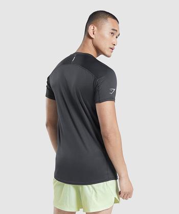 Men's Gymshark Speed Evolve T Shirts Black | NZ_3122DFM