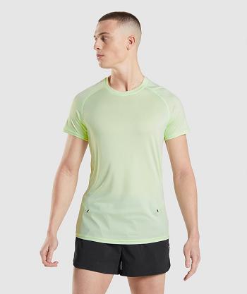 Men's Gymshark Speed Evolve T Shirts Green | NZ_3096FDN