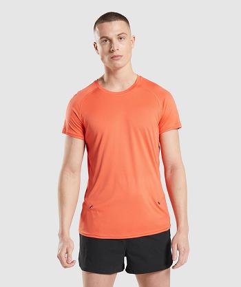 Men's Gymshark Speed Evolve T Shirts Orange | NZ_3099JPQ