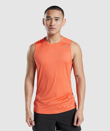 Men's Gymshark Speed Evolve Tanks Orange | NZ_3026GSO