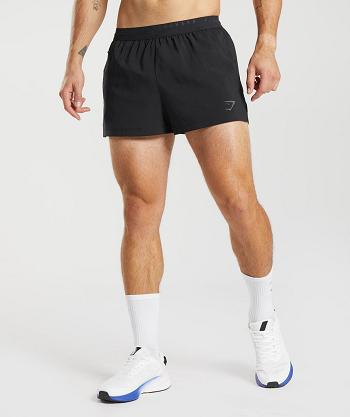 Men's Gymshark Sport 3" Shorts Black | NZ_3625BEX