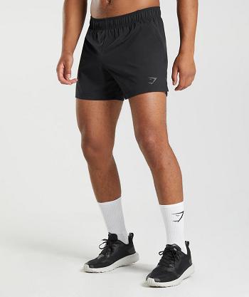 Men's Gymshark Sport 5" Shorts Black | NZ_3580DFM