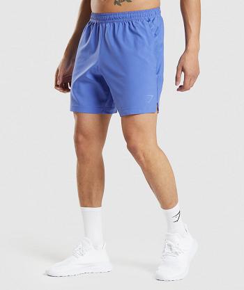 Men's Gymshark Sport Stripe 7" Shorts Blue | NZ_3614DFM