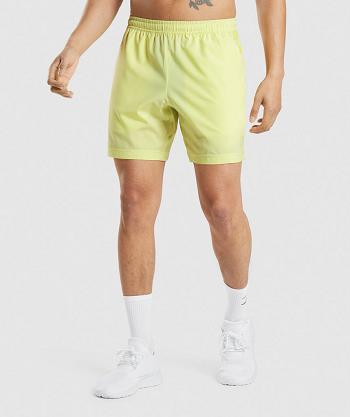 Men's Gymshark Sport Stripe 7" Shorts Green | NZ_3618JPQ