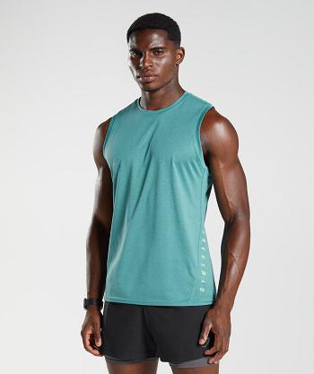 Men's Gymshark Sport Tanks Blue / Black | NZ_3066WNB