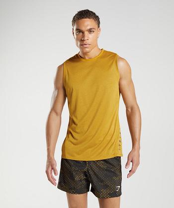 Men's Gymshark Sport Tanks Yellow / Black | NZ_3064MQZ