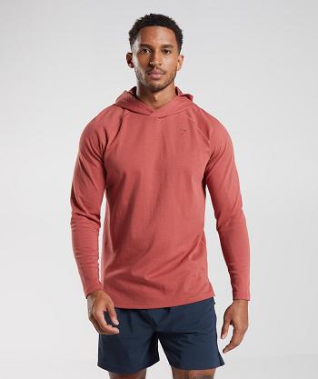 Men's Gymshark Studio Hoodie Rose Brown | NZ_3459FDN