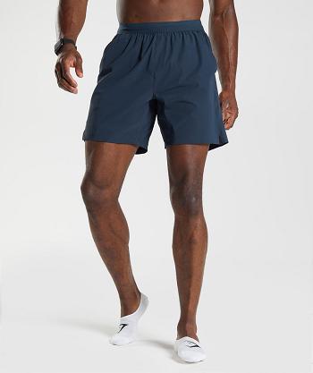 Men's Gymshark Studio Shorts Navy | NZ_3602WNB