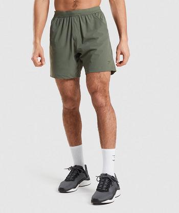 Men's Gymshark Studio Shorts Olive | NZ_3665SGL
