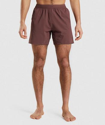 Men's Gymshark Studio Shorts Pink Brown | NZ_3615FDN