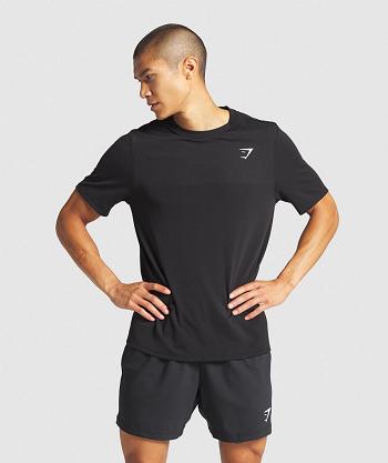Men's Gymshark Vital T Shirts Black | NZ_3123FDN