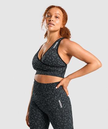 Women's Gymshark Adapt Animal Seamless Sports Bra Black | NZ_4052JPQ