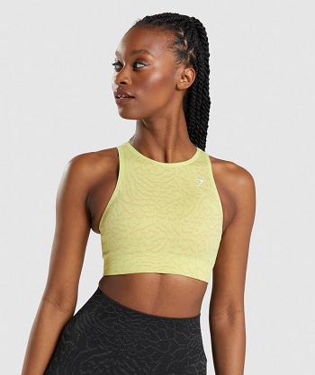 Women's Gymshark Adapt Animal Seamless Sports Bra Yellow | NZ_4088LIS