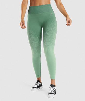 Women's Gymshark Adapt Ombre Seamless Leggings Green / Light Green | NZ_4769BEX