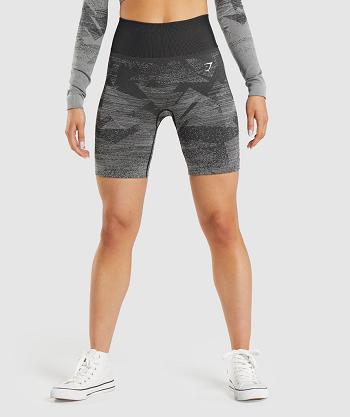 Women's Gymshark Adapt Ombre Seamless Shorts Black | NZ_4555KOR