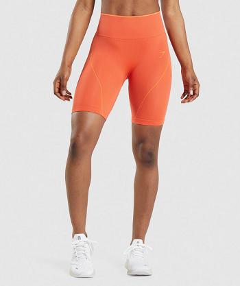 Women's Gymshark Apex Seamless High Rise Short Shorts Orange / Apricot Orange | NZ_4582ZUT