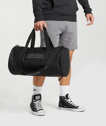 Women's Gymshark Bold Barrel Bag Bags Black | NZ_5037JPQ