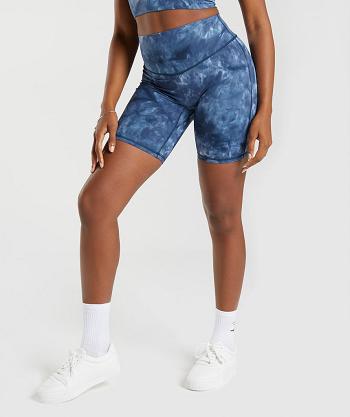 Women's Gymshark Elevate Cycling Shorts Blue | NZ_4683JPQ