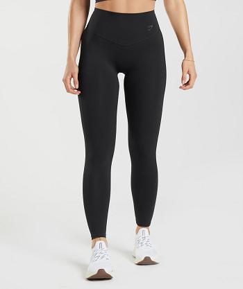Women's Gymshark Elevate Leggings Black | NZ_4857SGL