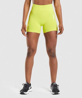 Women's Gymshark Energy Seamless Shorts Yellow | NZ_4599AHK