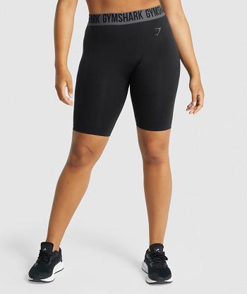 Women's Gymshark Fit Seamless Cycling Shorts Black | NZ_4588MQZ