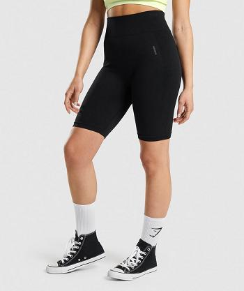 Women's Gymshark Flex Cycling Shorts Black / Grey | NZ_4552GSO