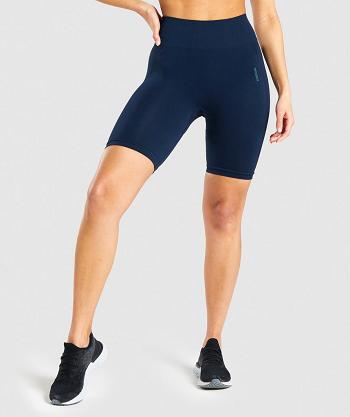 Women's Gymshark Flex Cycling Shorts Navy | NZ_4583XYU