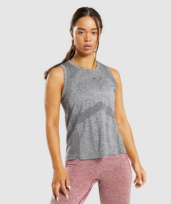Women's Gymshark Flex Loose Top Tanks Grey | NZ_3962BEX