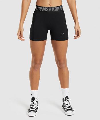 Women's Gymshark Flex Shorts Black / Grey | NZ_4630HAP