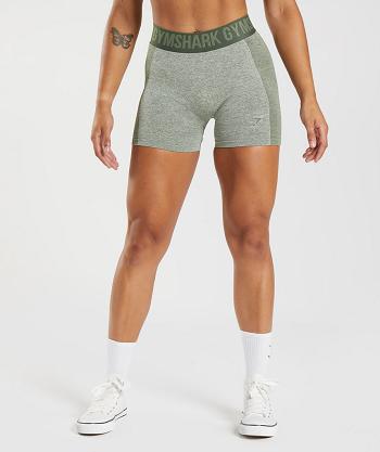 Women's Gymshark Flex Shorts Green / Olive | NZ_4664VRW