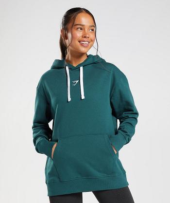 Women's Gymshark Fraction Hoodie Turquoise | NZ_4310GSO