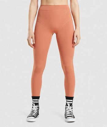 Women's Gymshark Kk Fit 7/8 Leggings Orange | NZ_4729AHK