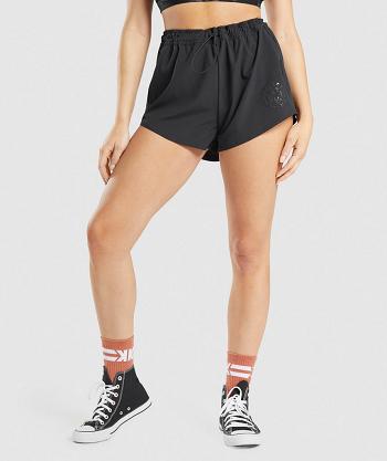 Women's Gymshark Kk Fit Woven Shorts Black | NZ_4598PJJ