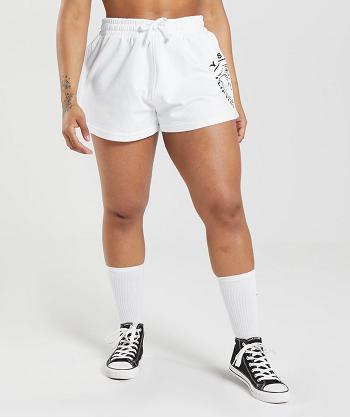 Women's Gymshark Legacy Shorts White | NZ_4624JPQ