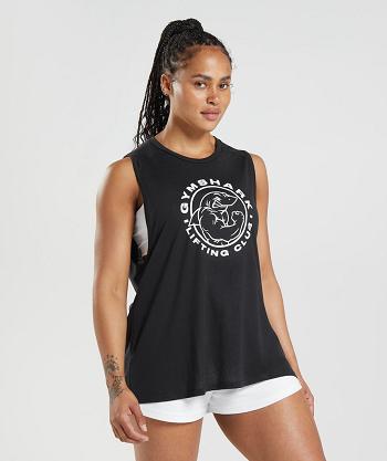 Women's Gymshark Legacy Tanks Black | NZ_3987CTV