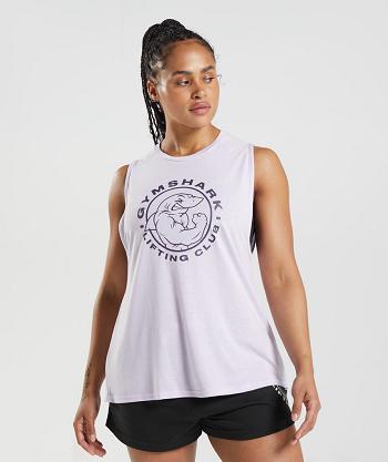Women's Gymshark Legacy Tanks Purple | NZ_3954HAP