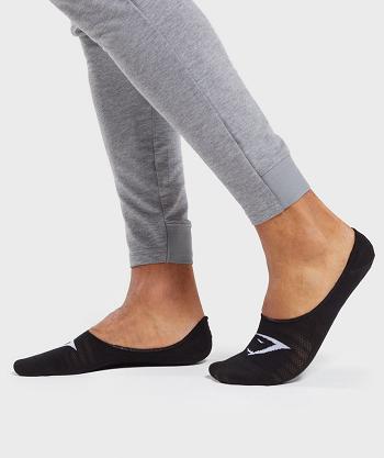 Women's Gymshark No Show 3pk Socks Black | NZ_4906AHK