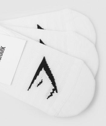 Women's Gymshark No Show 3pk Socks White | NZ_4912JPQ