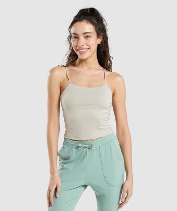 Women's Gymshark Pause Cami Tanks Grey | NZ_3944DFM