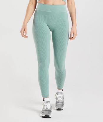 Women's Gymshark Pause Seamless Leggings Blue | NZ_4793VRW